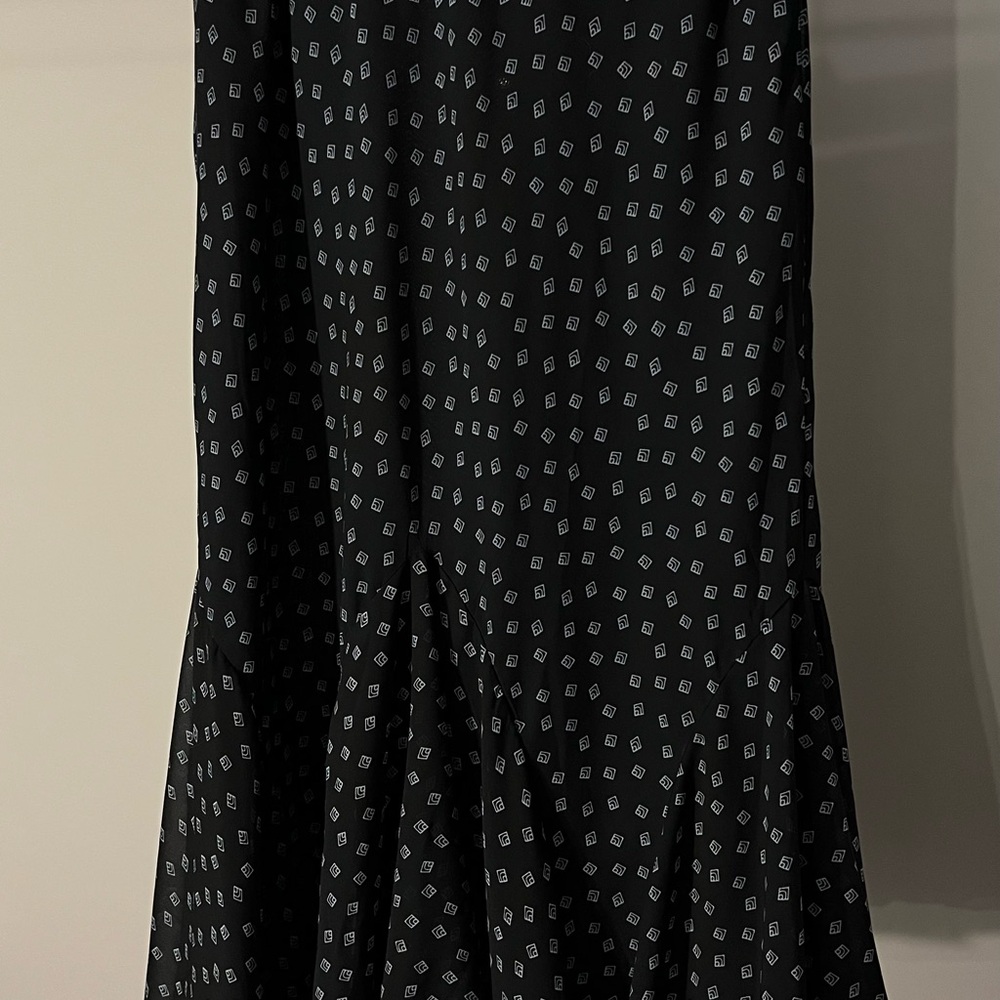 Chadwicks Black and Gray Patterned Maxi Skirt